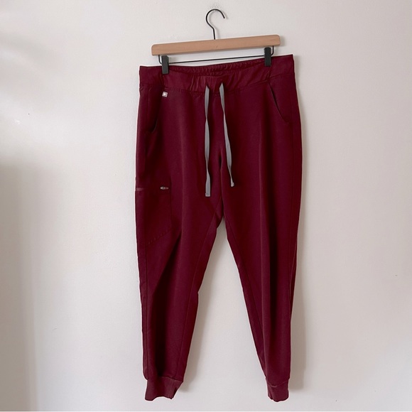 Figs Pants - Figs Zamora Jogger Scrub Pants Burgundy Women’s Size XL